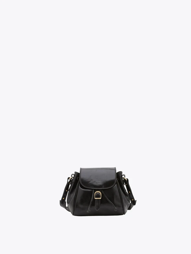 Leather Satchel Bag with Flap Buckle Closure for Everyday Use