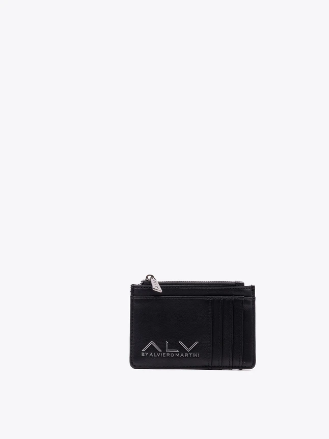 Minimalist Genuine Leather Card Wallet with Zip Pocket for Daily Utility