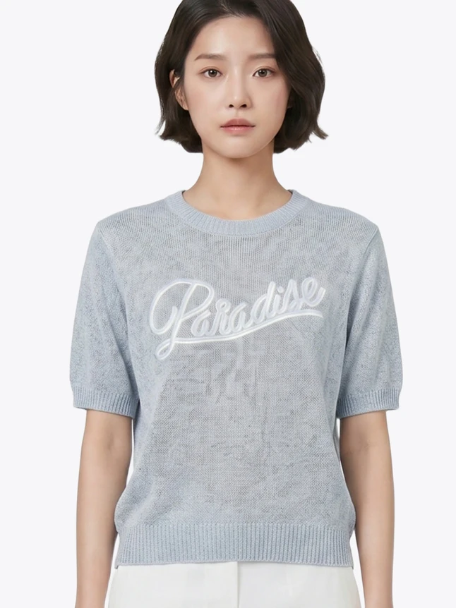 Polyester Refined Knitwear For Women - Elegant Design With Soft Shape