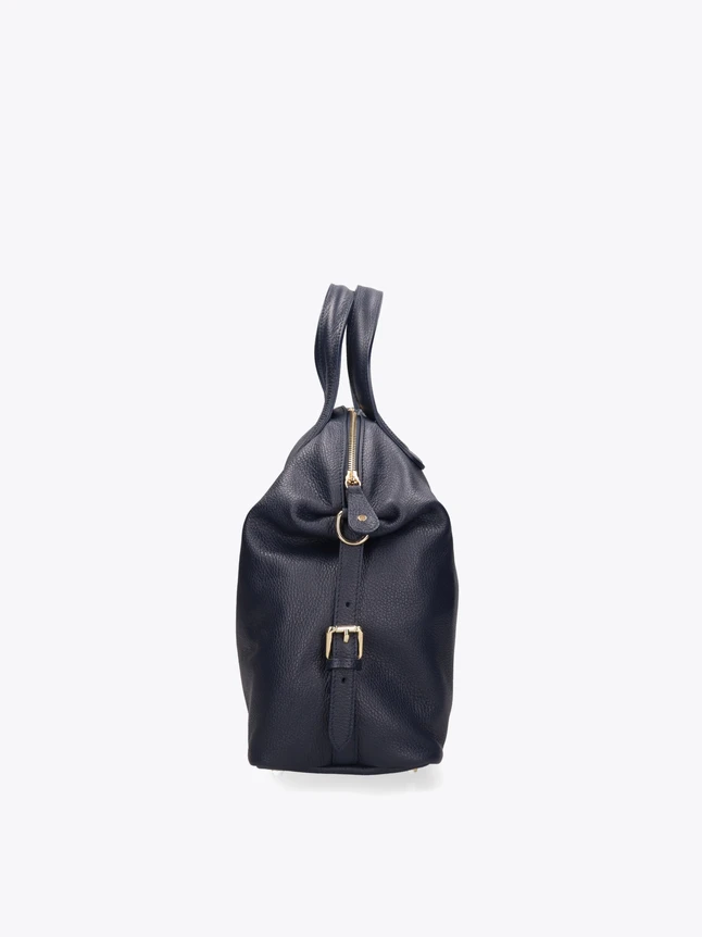 Soft Pebbled Leather Top Handle Handbag Elegant Slouchy Versatile Daily