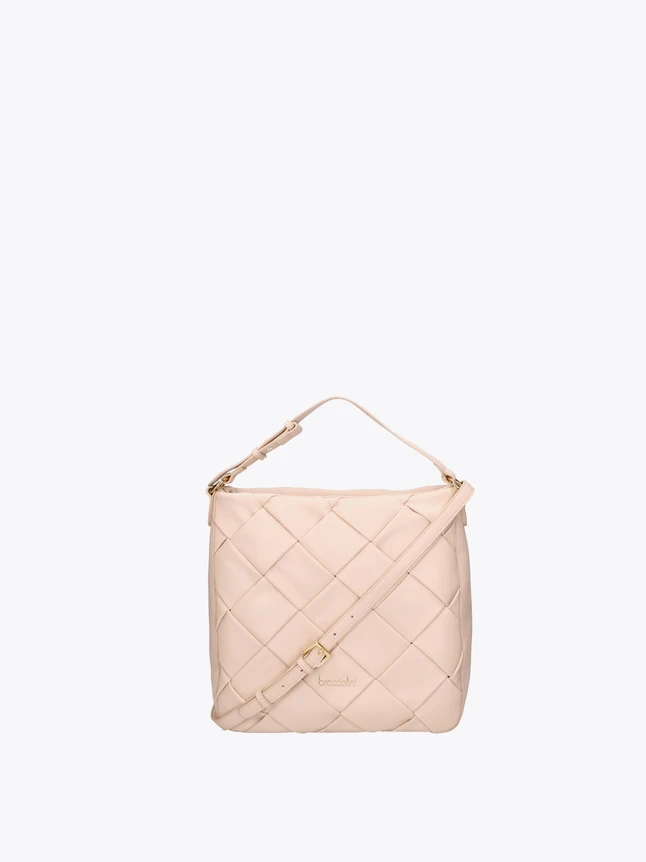 Quilted Leather Crossbody Bag with Top Handle for Everyday Use