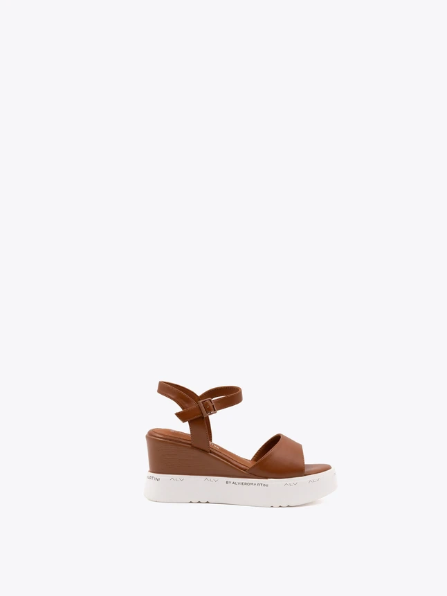 Leather Platform Sandal Wedge for Everyday Summer Wear