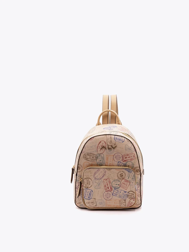 Vintage Travel Canvas Backpack Leather Trim for Laptop Backpacks Everyday Use