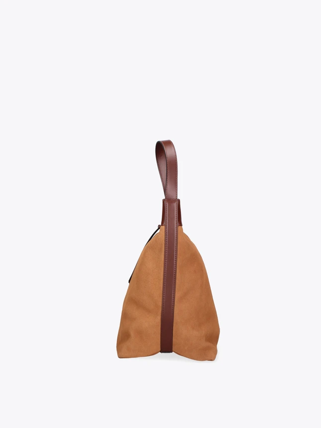 Versatile Suede Leather Shoulder Bag Minimalist Design Everyday Essential