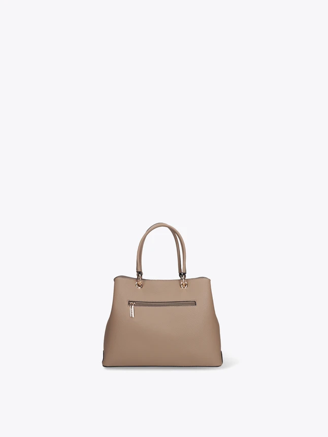 Polished Faux Leather Top Handle Shoulder Bag For Elegant Daily Wear