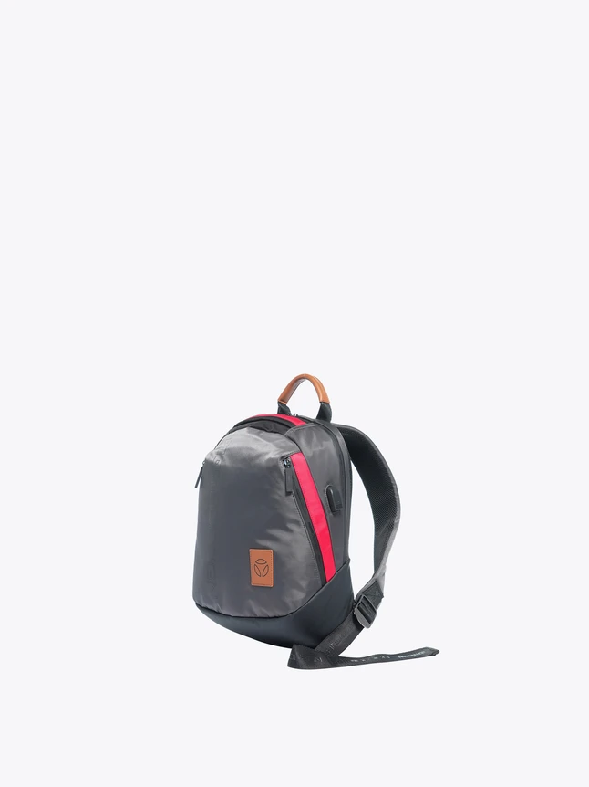 Refined Everyday Backpack Durable Fabric Faux Leather Accent for City Travel
