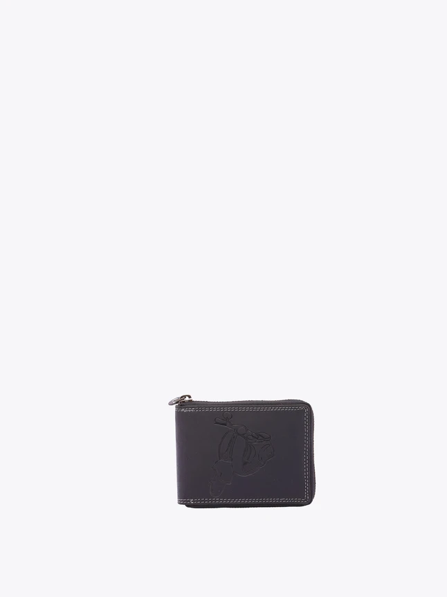 Leather Mini Wallet for Everyday Use with Camera Illustration