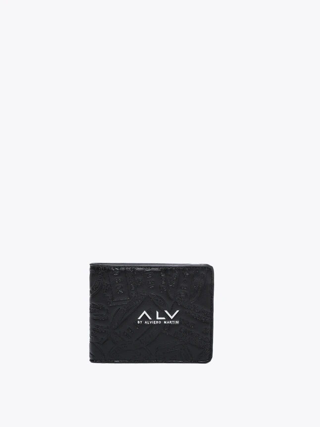 Embossed Leather Slim Wallet for Everyday Use