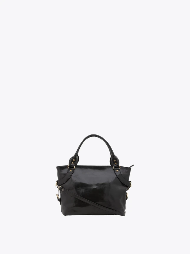 Casual Leather Tote Satchel Bag With Removable Crossbody Strap For Everyday Use