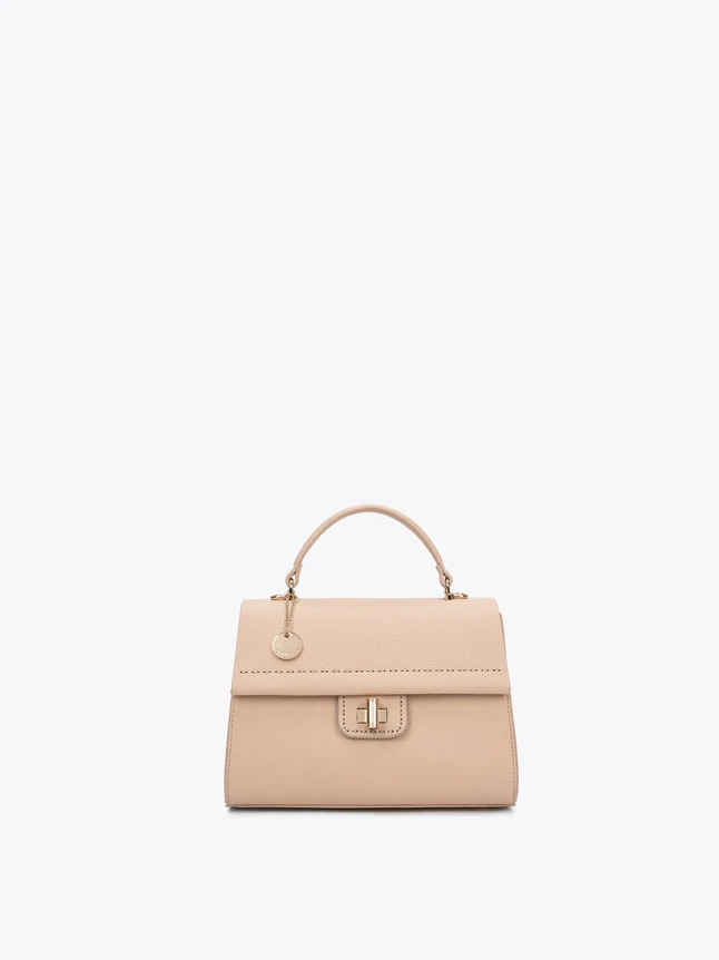 Minimalist Leather Handbag for Daily Essentials And Office Use