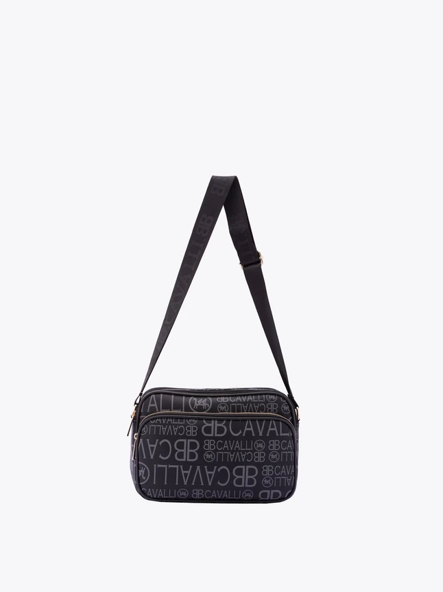 Monogram Print Leather Crossbody Bag for Everyday Use