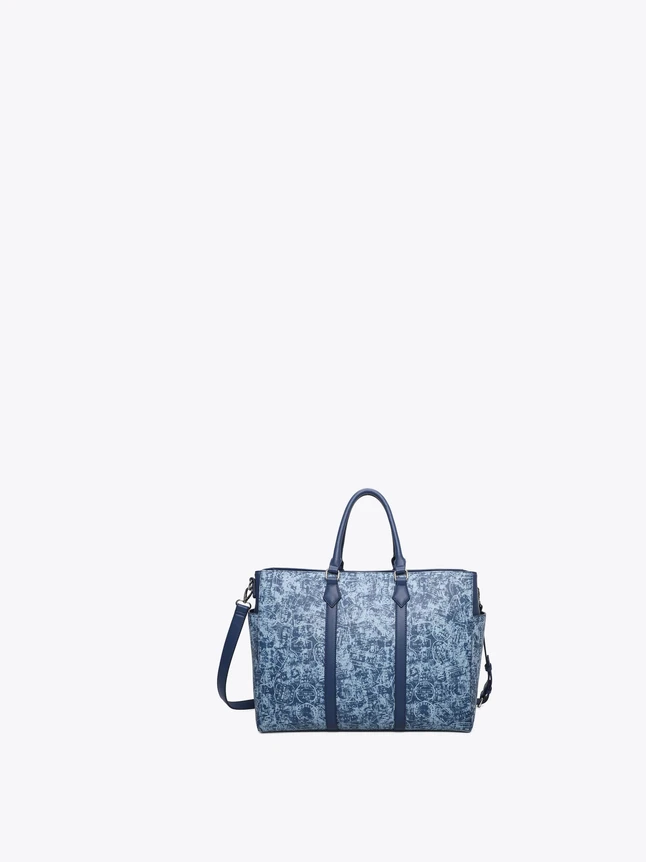 Denim Tote Bag with Dual Straps And Removable Shoulder Strap for Everyday Use