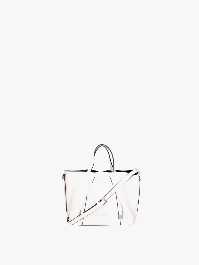 Minimalist Leather Tote Bag with Removable Crossbody Strap for Everyday Use