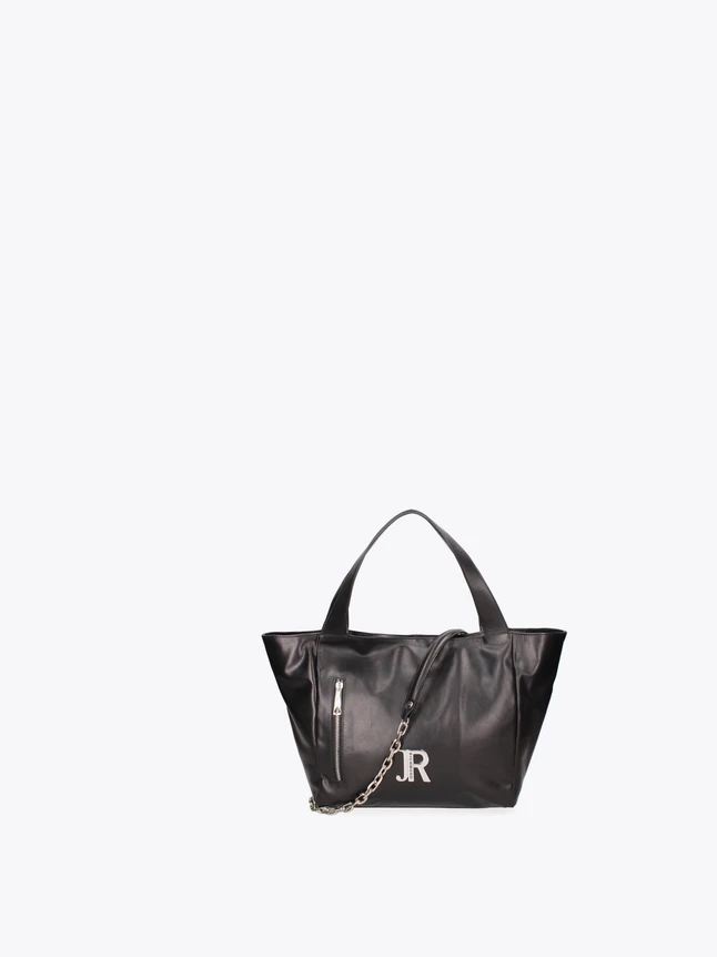 Leather Tote Bag with Chain Strap for Everyday Use