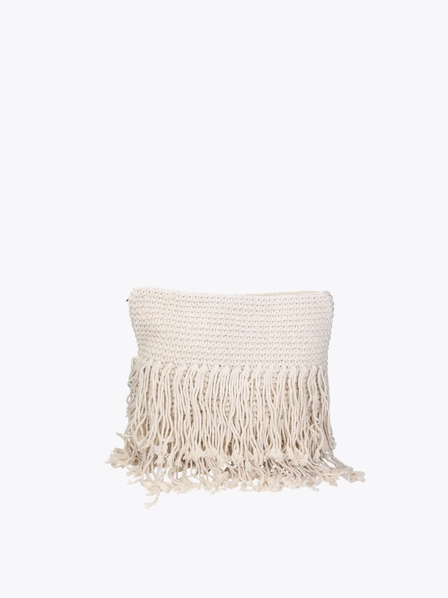 Macrame Fringe Clutch Bag Everyday Use