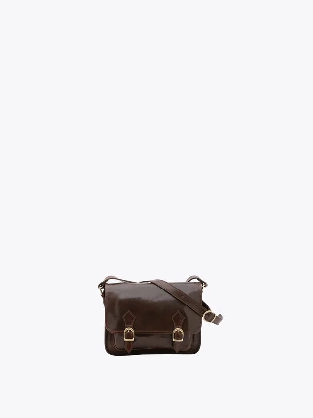 Leather Flap Crossbody Satchel for Everyday Use