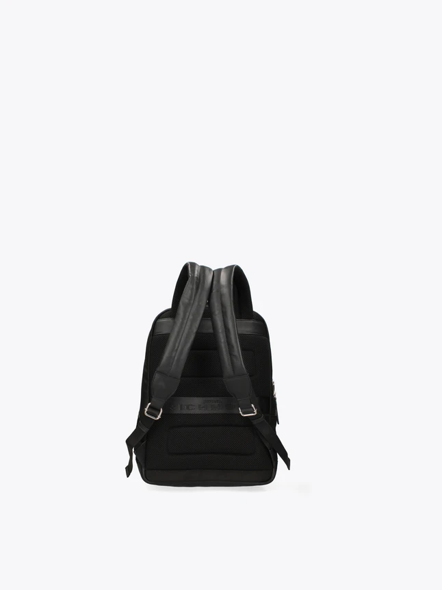 Sleek Leather Accented Backpack For Business And Urban Travel