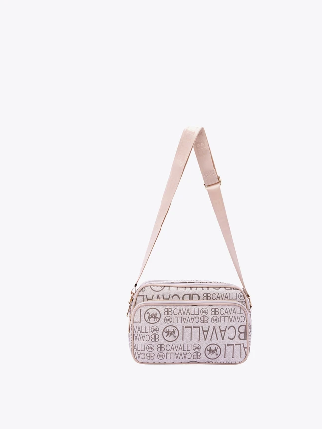 Monogram Print Leather Crossbody Bag for Everyday Use