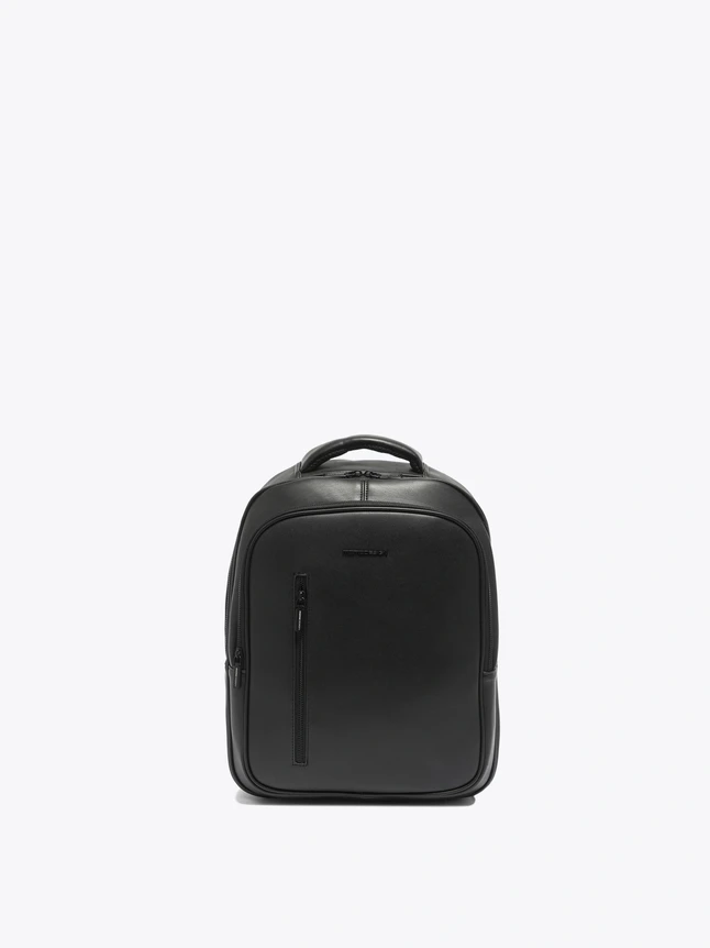 Vegan Leather Stylish Backpack For Men - Classic Design With Polished Shape