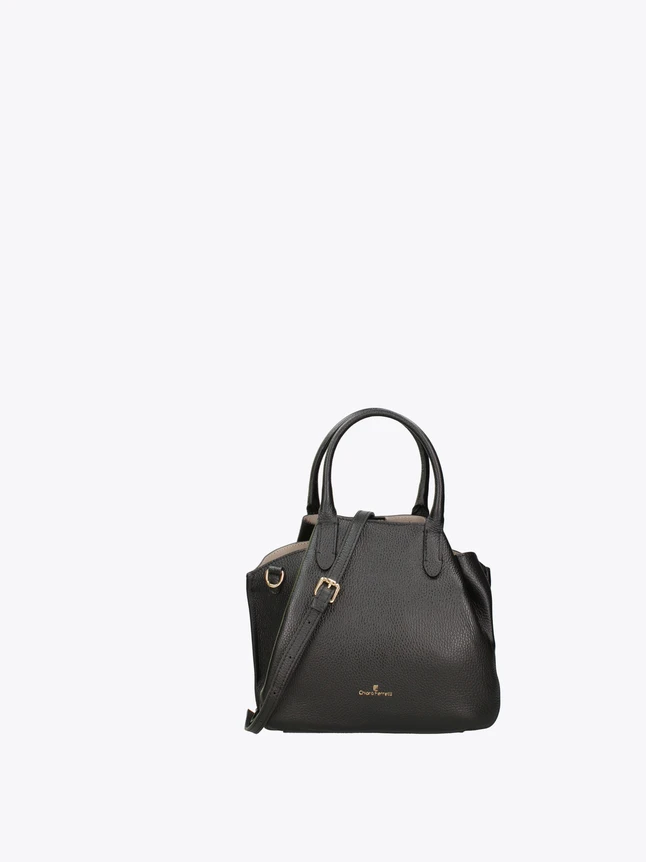 Sleek Handbag In Genuine Leather For Women - Minimalist Design