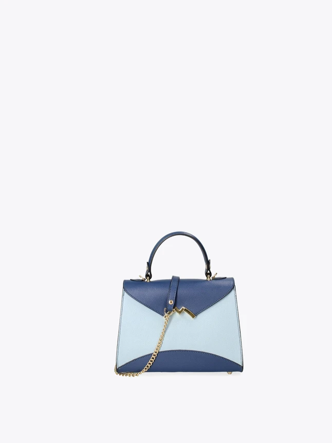 Chic Mini Top Handle Leather Satchel Bag Chain Strap Everyday Use